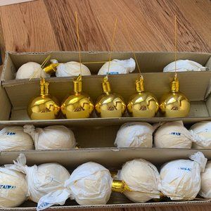 20 Gold - 60 MM Glass Balls with Picks - Brand New